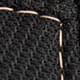 Zwart met beige stiksels